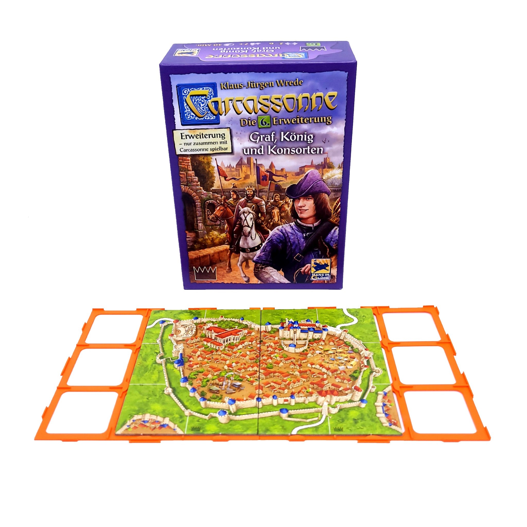 Carcassonne Startgitter fuer Graf, Koenig und Konsorten